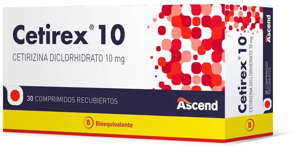 CETIREX CETIRIZINA 10 MG MDC ASCEND X 30 COMP