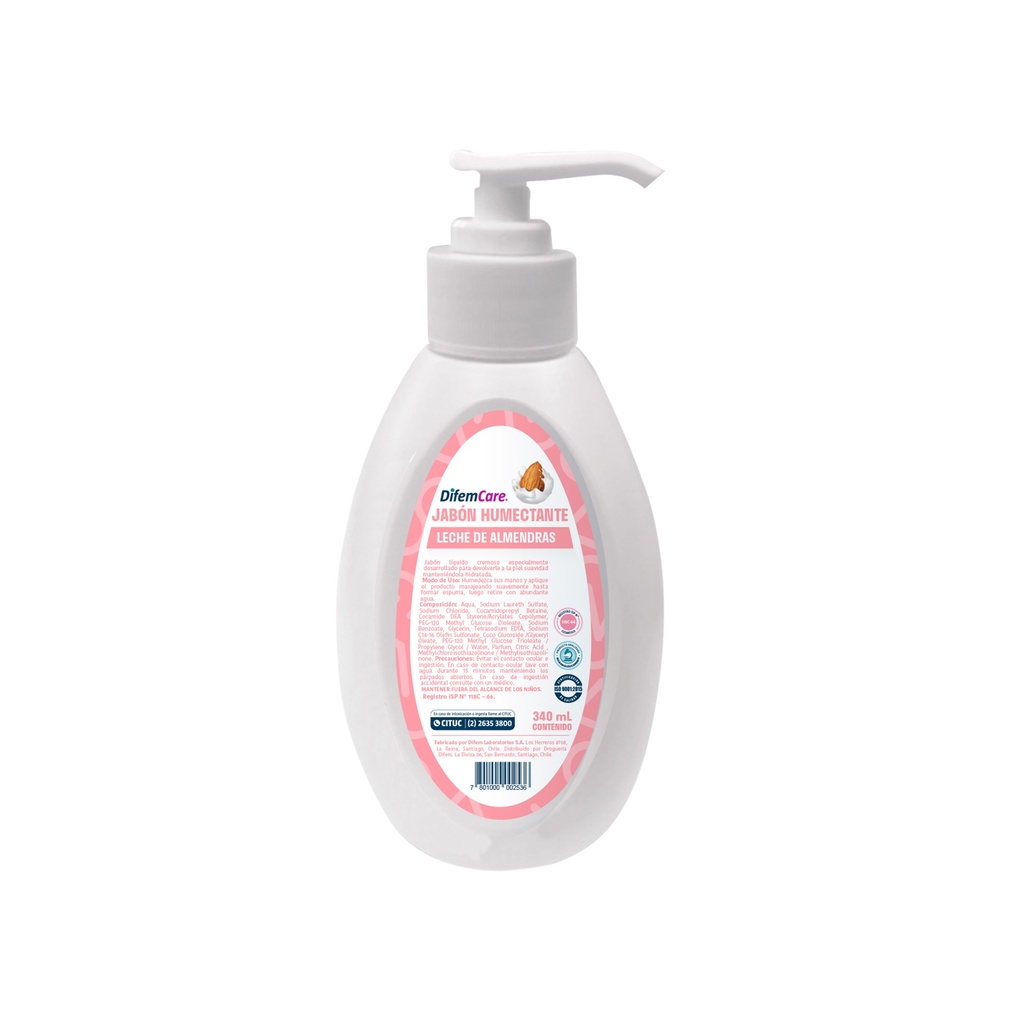 DIFEM CARE JABON HUMECTANTE LECHE DE ALMENDRAS X 340 ML  (copiar)