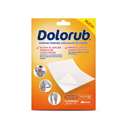 DOLORUB PARCHE HILOS COBRE X 2 UNID