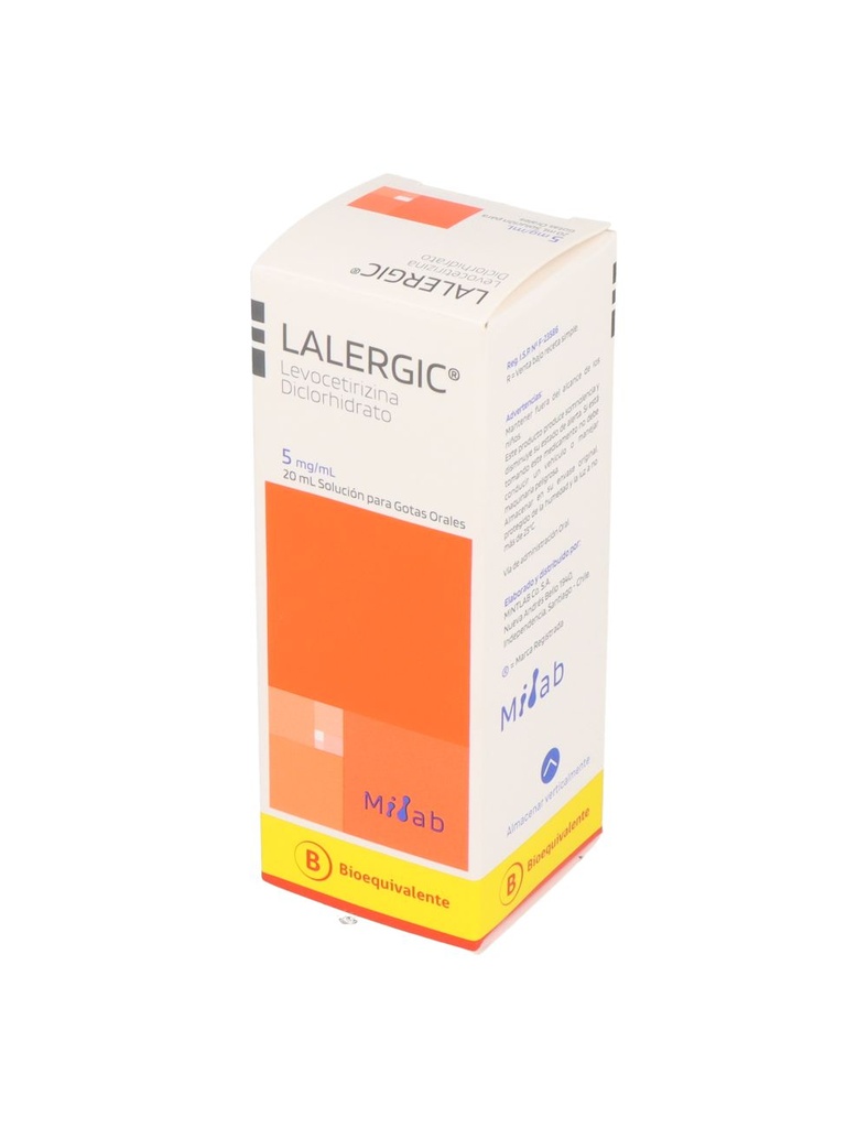 LALERGIC GOTAS 5 MG/1ML X 20 ML (LEVOCETIRIZINA)