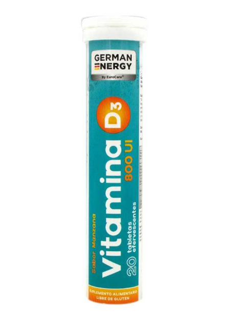 VITAMINA D3 800UI X 20 COMP EFERVESCENTES GERMAN ENERGY