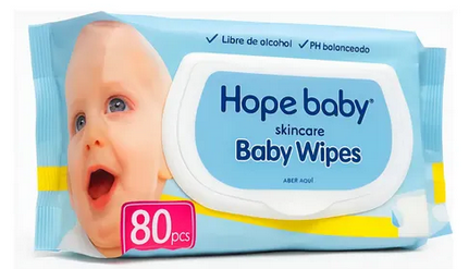 TOALLITAS HUMEDAS SIN ALCOHOL HOPE BABY X 80 UNID