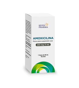 AMOXICILINA JARABE 250 MG/5 ML SEVENPARMA X 60 ML (PTM) (GENER)