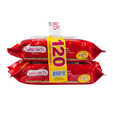 SIMONDS TOALLITAS HUMEDAS VITAMINA E LIBRE DE ALCOHOL X 120 UND