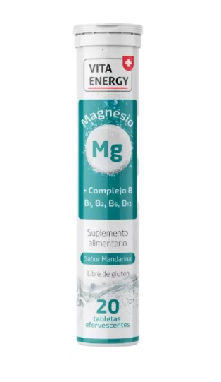 MAGNESIO + COMPLEJO B X 20 TABLETAS EFERVESCENTES VITA ENERGY