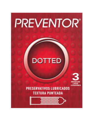 PREVENTOR PRESERVATIVOS DOTTED X 3 UNID