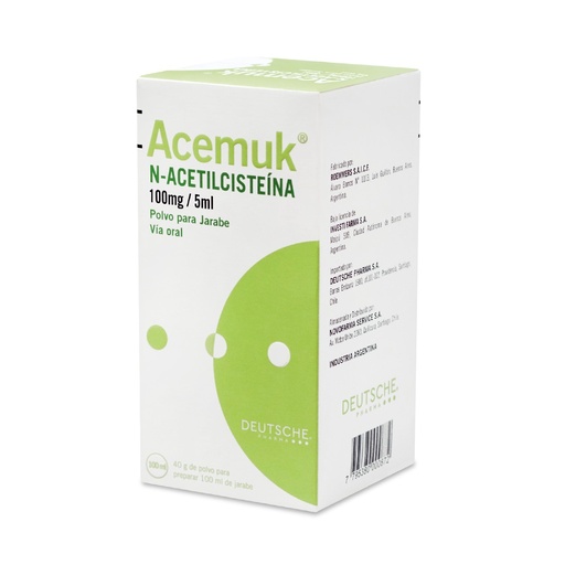 [902337] ACEMUK JARABE 100 MG/5 ML X 100 ML (ACETILCISTEINA)