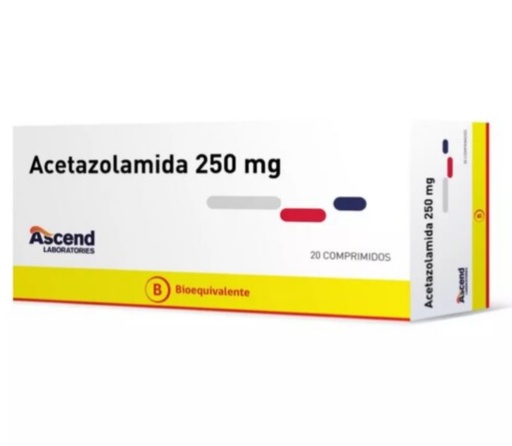 [7804650884118] ACETAZOLAMIDA 250 MG ASCEND X 20 COMP (GENER) (PTM)