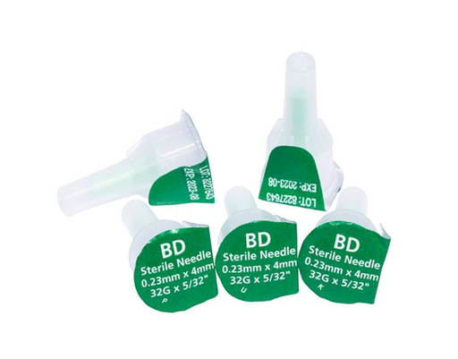 [1625593699608] AGUJA LAPIZ INSULINA 32G X 4 MM (VERDE)***