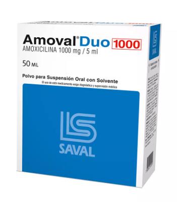 [901820] AMOVAL DUO 1000 JARABE 1000 MG/5 ML X 50 ML (AMOXICILINA)