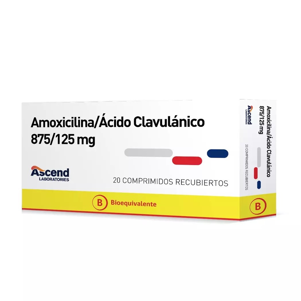 AMOXICILINA/CLAVULANICO 875/125 ASCEND X 20 COMP (GENER) | Farmazon ...