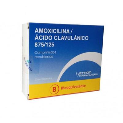 [7804633500622] AMOXICILINA/CLAVULANICO 875/125 ETHON   X 14 COMP (GENER)