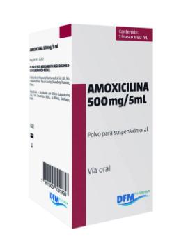 [7801000001836] AMOXICILINA JARABE 500 MG/5 ML DFM PHARMA X 60 ML (PTM) (GENER)