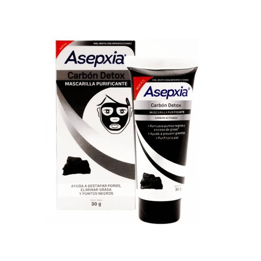[1615573138019] ASEPXIA CARBON DETOX MASCARILLA PURIFICANTE X 30 GR
