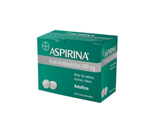 [7793640211259] ASPIRINA 500 MG X 100 COMP (AC. ACETILSALICILICO) (PTM)