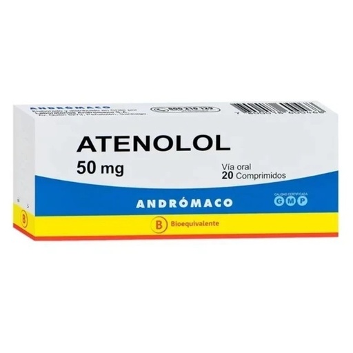 [900038] ATENOLOL  50 MG ANDR X 20 COMP BE (GENER)(PTM)