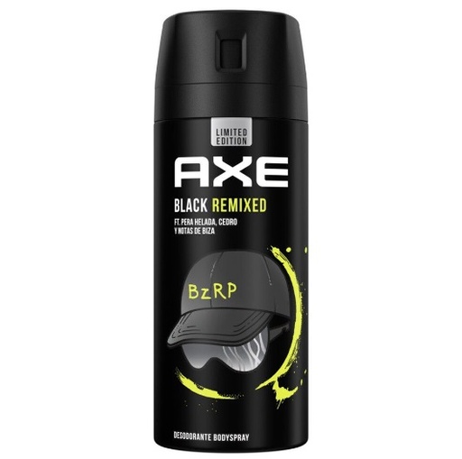 [7791293043821] AXE DESOD SPRAY BLACK REMIXED BZRP 150 ML