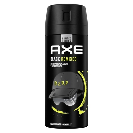 [1592254376901] AXE DESOD SPRAY BLACK/REMIXED BZRP 48H 150 ML
