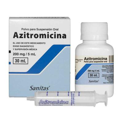 [7800038040176] AZITROMICINA JARABE 200 ML/5ML POLVO SANITAS X 30 ML (GENER) (PTM)***