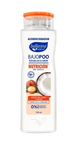 [1606767444000] BALLERINA SHAMPOO SIN SAL BAJO POO COCO ARGAN 750 ML***