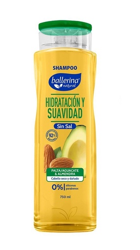 [1603815315376] BALLERINA SHAMPOO SIN SAL PALTA ALMENDRA 750 ML