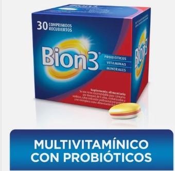 [900826] BION 3 ADULTO X 30 COMP (VITAMINAS/MINERAL/PROBIOTICOS)