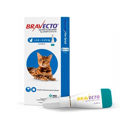 [8713184194640] BRAVECTO GATO PIPETA  2,8 A 6,25  KG (FLURALANER) (VET)***