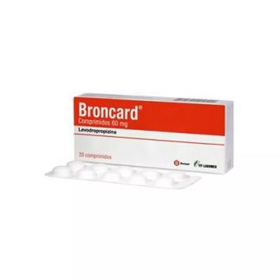 [7809591402544] BRONCARD 60 MG X 20 COMP (LEVODROPROPIZINA)