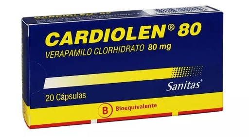 [904455] CARDIOLEN 80 MG X 20 CAPS (VERAPAMILO) (PTM)