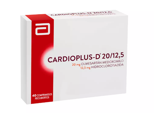[7800026007761] CARDIOPLUS-D 20/12,5 X 40 COMP (OLMESARTAN/HIDROCLOROTIAZIDA) (RS:30)