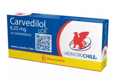 [904333] CARVEDILOL  6,25 MG LCH X 30 COMP (GENER)