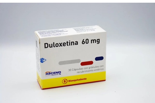 [7804650880424] DULOXETINA 60 MG ASCEND X 30 CAP (GENER)