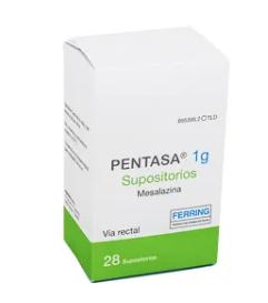 [7804646030178] CENABAST MESALAZINA 1000 MG SUPOSITORIOS  X 28 UNID (PENTASA)