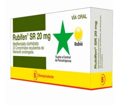 [1619972204727] CENABAST METILFENIDATO SR 20 MG X 30 COMP (RUBIFEN SR) (PSICO)