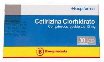 [7804640561906] CETIRIZINA 10 MG HOSPIFARMA X 30 COMP (GENER)***