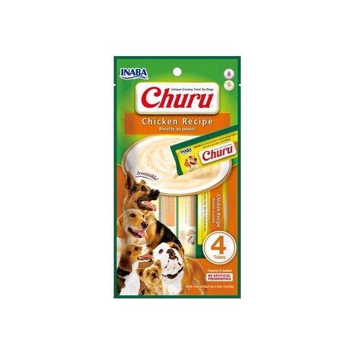 [850006715398] CHURU PERROS SABOR POLLO (NARANJO) X 4 UNID (VET)