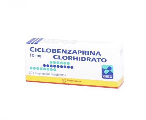 [902321] CICLOBENZAPRINA 10 MG MINTLAB X 20 COMP (GENER)