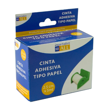 [6938056214024] CINTA ADH. BLANCA  C/DISP 2,5 CM ALL X 5 MT