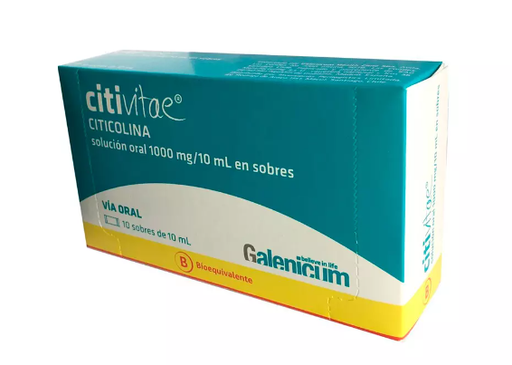 [7804653720529] CITIVITAE SOL ORAL 1000 MG /10 ML X 10 SOBRES (CITICOLINA)