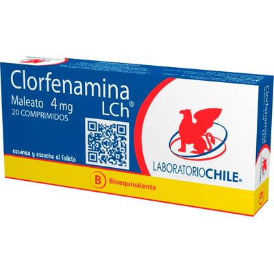 [900470] CLORFENAMINA 4 MG LCH X 20 COMP (GENER)(PTM)