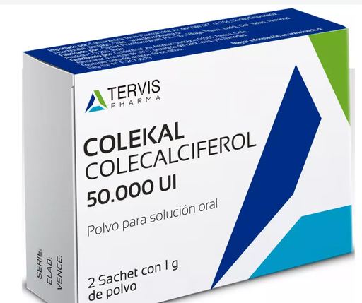 [8906031058886] COLEKAL 50.000 UI POLVO X 2 SOBRES (VITAMINA D3-COLECALCIFEROL) ***
