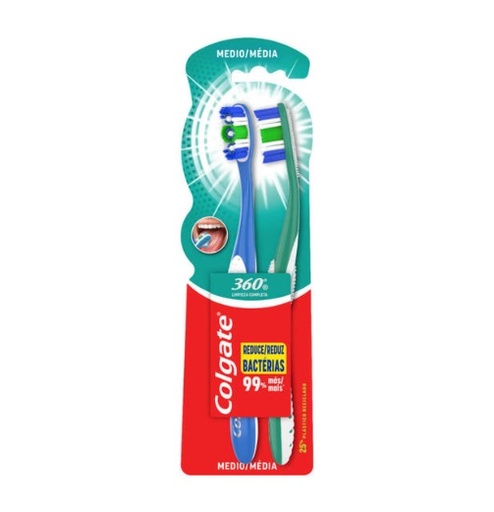 [903478] COLGATE CEPILLO 360° MEDIO 2 X 1***