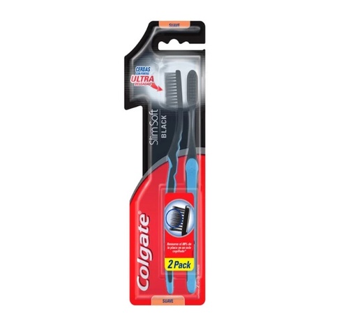 [901960] COLGATE CEPILLO SLIM SOFT BLACK 2X1