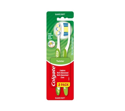 [902389] COLGATE CEPILLO TWISTER SUAVE 2 X 1