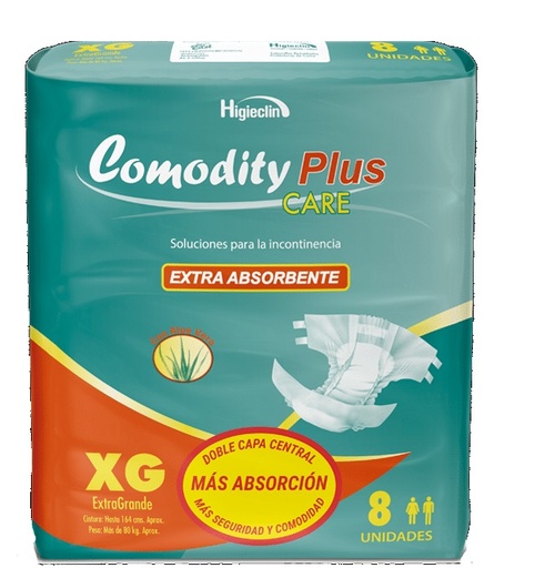 [1611692529196] COMODITY PAÑAL ADULTO PLUS CARE TALLA XG X 8 UNID