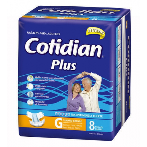 [904447] COTIDIAN PAÑAL PLUS G X 8 UNID***
