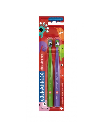 [7612412430417] CURAPROX CEPILLO ULTRA SOFT  KIDS LITTLE BACTERIAS X 2