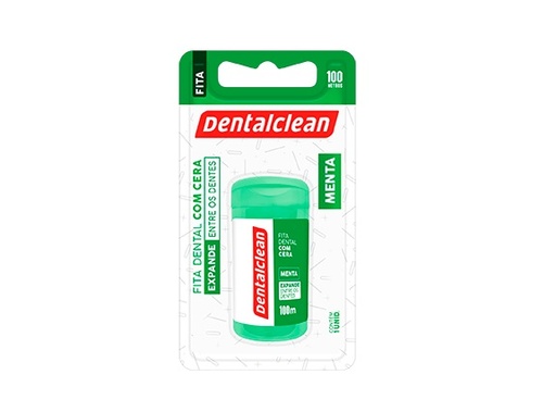 [7898185411437] DENTALCLEAN CINTA DENTAL CON CERA MENTA X 100 MTS