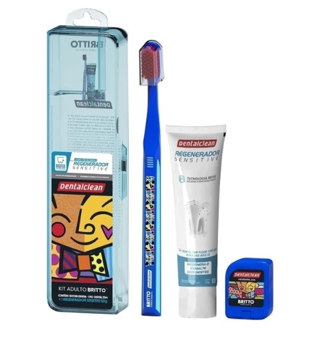 [7898185414216] DENTALCLEAN KIT PREMIUM ROMERO BRITTO (CEPILLO+PASTA+HILO DENTAL)