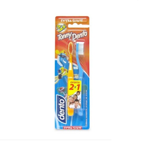[905195] DENTO CEPILLO INFANTIL EXTRA SUAVE 3+ 2 X 1